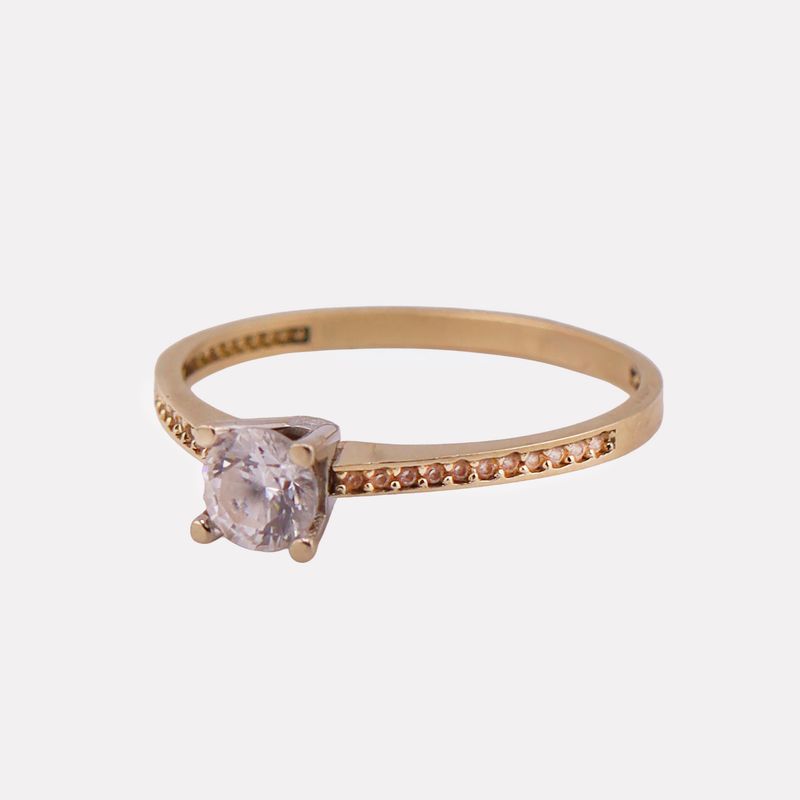 Anillo Solitario 14k 1.8g #9